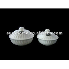 Fournitures aériennes de porcelaine en céramique embouties en ture avec couvercle -eurohome AL 025
